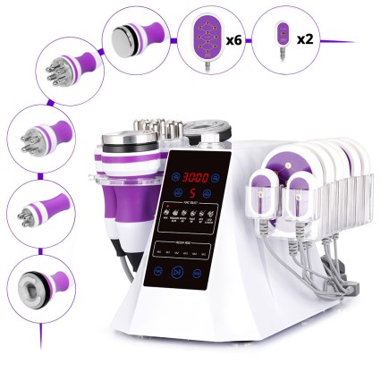UNOISETION 6-in-1 Ultrasonic Cavitation Beauty Machine – Facial & Body Care Tool for Small Clinics or Salons